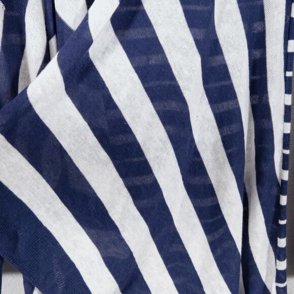 Splendid Striped Cardigan Navy White Open Front Size S Coastal Grandma - Picture 5 of 12